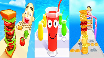 Sandwich Runner | Juice Run | Pancake Run - All Level Gameplay Walkthrough (Android iOS)