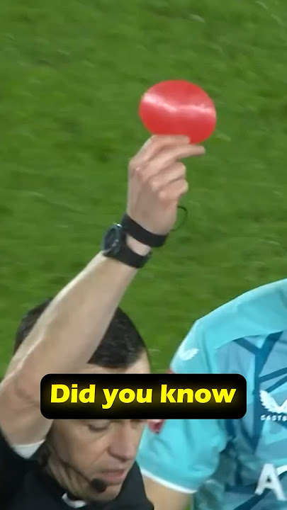Round red card in football😱