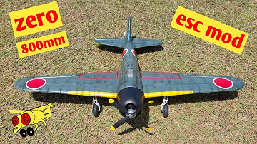 FMS A6M ZERO hot ESC fix Next Flight with RadioLink Gyro RC plane