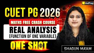 CUET PG 2026 Maths| Real Analysis (Function of One Variable) | One Shot | Free Crash Course