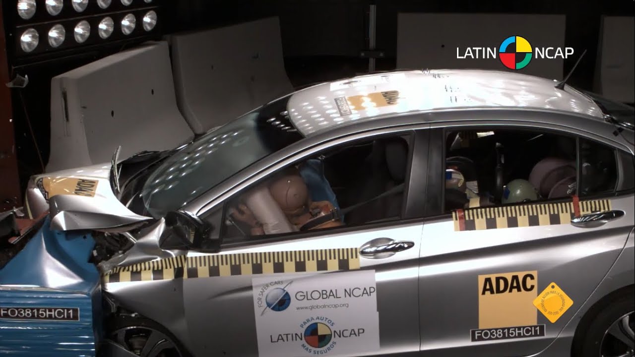 LATIN NCAP Honda City + 2 Airbag / 5 star safety rating YouTube