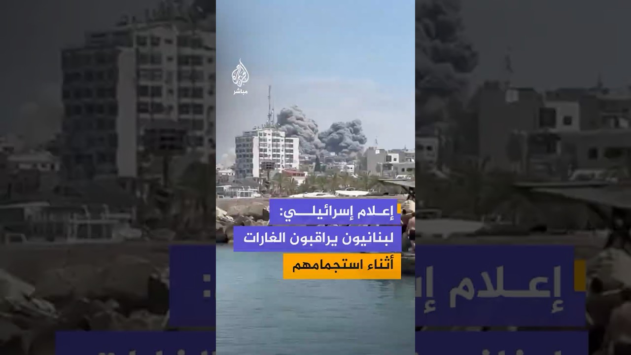 حسابات إسرائيلية تنشر صوراً لبنانيين يراقبون الغارات على مدينة صور أثناء استجمامهم