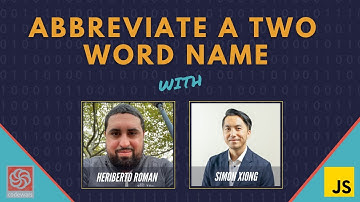 CodeWars Kata # 2️⃣  - Abbreviate A Two Word Name - Javascript