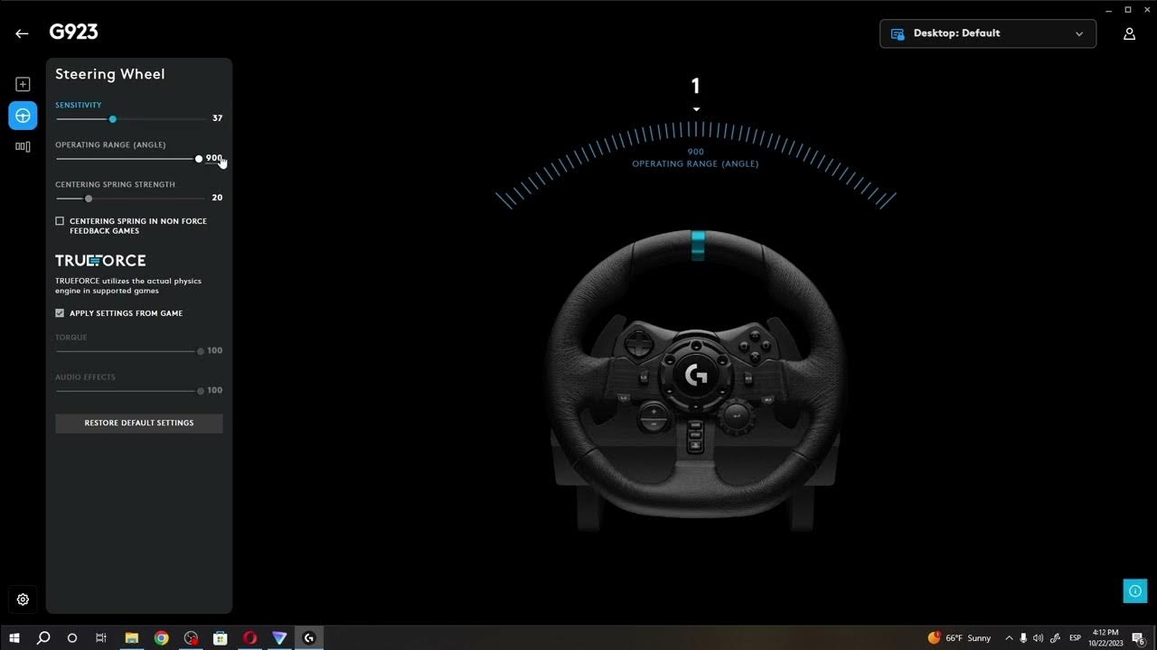 How To Change Steering Wheel Sensitivity on Logitech G923 YouTube