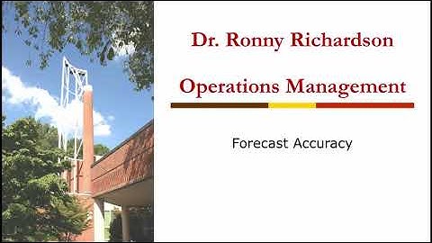 Measuring Forecast Accuracy