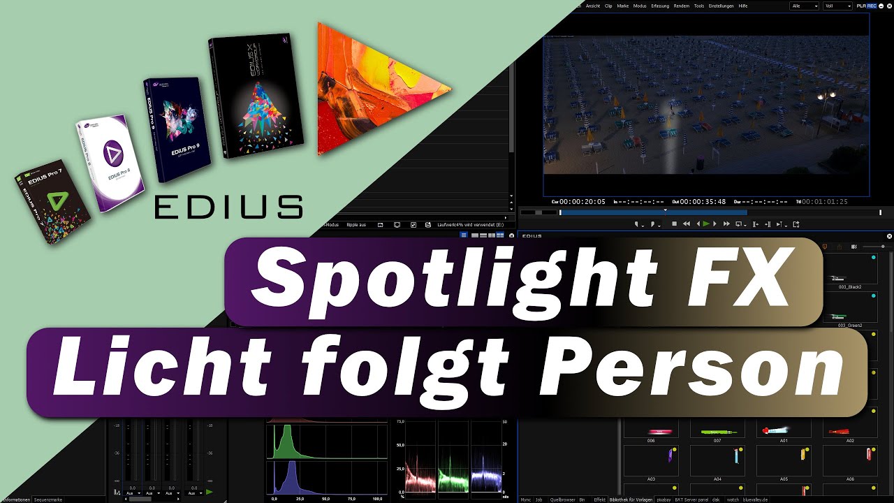 EDIUS - Spotlight FX -  So verfolgst du Personen mit Licht