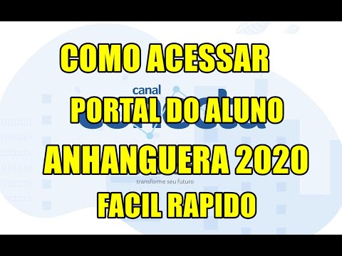COMO ACESSAR PORTAL DO ALUNO ANHANGUERA 2020 ( CONECTA AVA ) EAD
