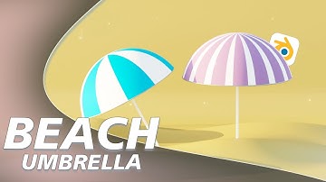 Blender 3D How to Make BEACH UMBRELLA in Blender 3.1 Easy Tutorial