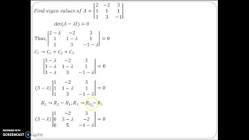 Mayur Gohil Eigen values Part 3  Method 3 for clautaion of Eigen values
