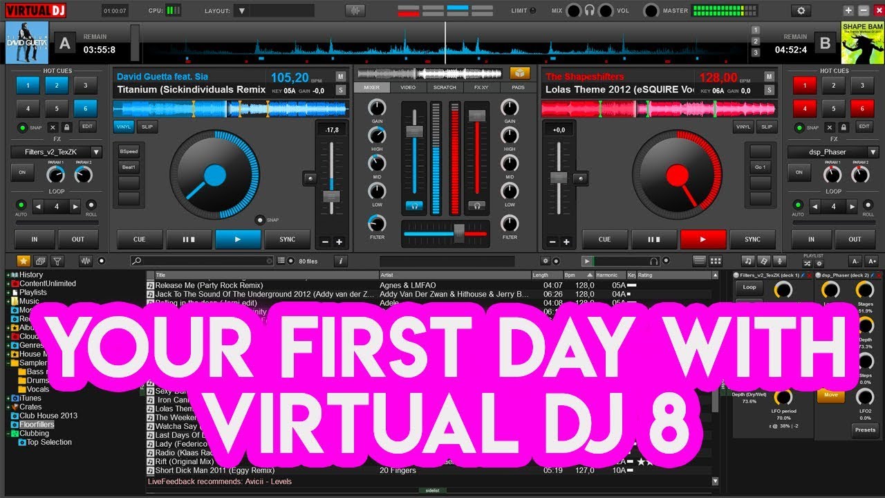 Update Your First Day With Virtual DJ 8 - Tutorial for new DJs