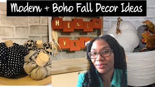 Fall Ideas DIY 2020- Fabric Pumpkins, 3D Pumpkin Frame + Fall Boho Cord Basket