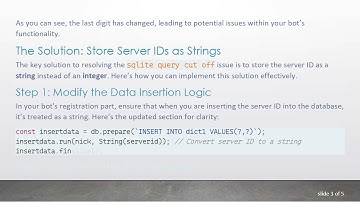 Resolving the Sqlite query cut off Issue in Discord.js Bots