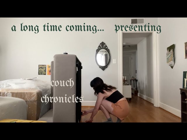 zoo-wee mama, I bought a couch! asmr vlog unboxing and re-arranging my room
