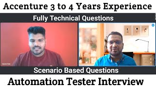Accenture QA Interview for Automation Testing | 3 to 4 Years QA Mock Interview | Experienced QA Mock