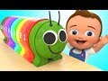 Learning Numbers & Colors for Children with Wooden Caterpillar Toy Set 3D Kids Toddlers Educational