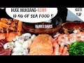 22 lbs seafood  king crab legs whole crab salmon raw prawns shrimp tuna squid wakame