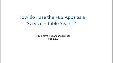 Forms Experience Builder - TableSearchService