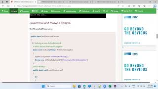 Famous Session_52 Throws in JAVA exception handling Profile