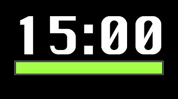 15 Minute Timer [ Progress Bar ] - 4K 60 FPS