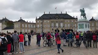 Changing of the Guard - Amalienborg - Danish Royal Palace - Copenhagen, Denmark - September, 2019