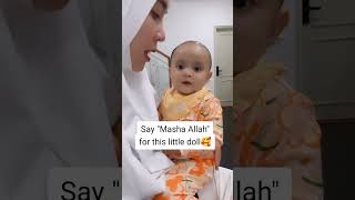 A little kid reciting Surah Fatihah with her Mother | Little Doll | #Shorts screenshot 1
