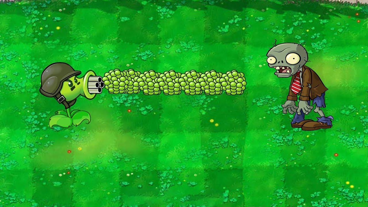 Gatling Pea vs Zombies PvZ | Plants vs Zombies Battle - YouTube