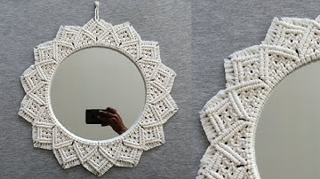 DIY ESPEJO en MACRAME (paso a paso) PRINCIPIANTES | DIY Macrame Mirror step by step