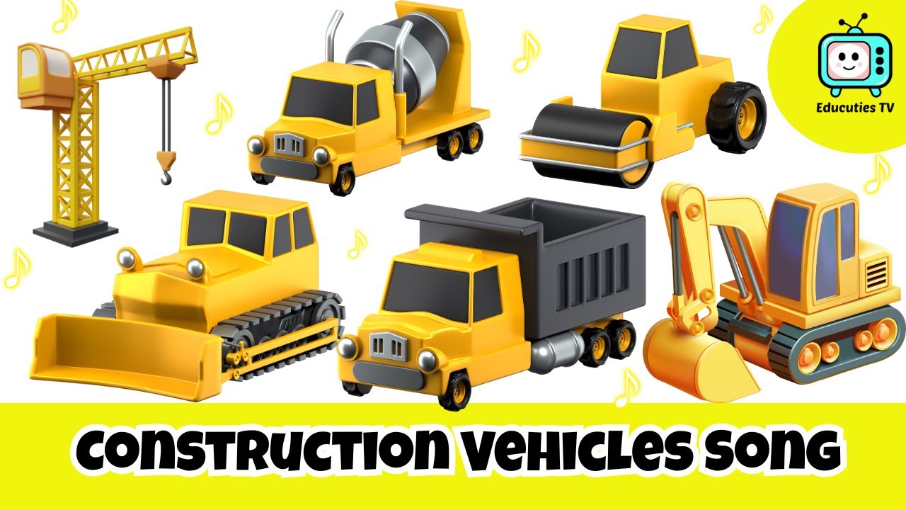 Детские песни – Стихи о строительной технике для детей | Названия и звуки машин | Развивающая дет...