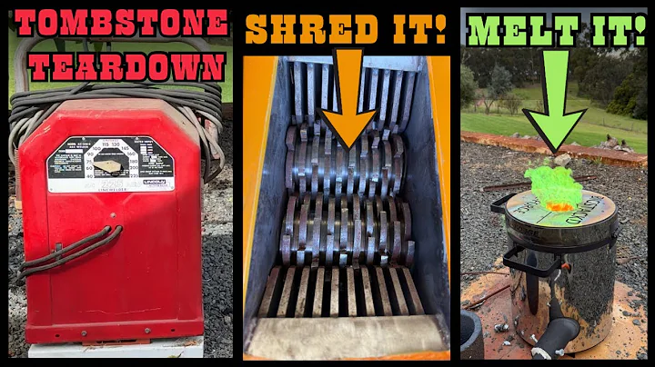 Tombstone Teardown - Copper Filled Welder Shredding Melting Casting - ASMR Metal Melting - Halloween