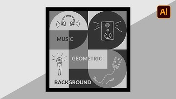 Music Geometric Background | Adobe Illustrator Tutorial
