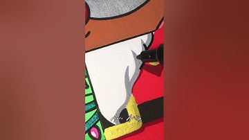 One Drawing of Bob, BUT 4 Different Styles with Posca Markers! Christmas Edition! FINALE #shorts