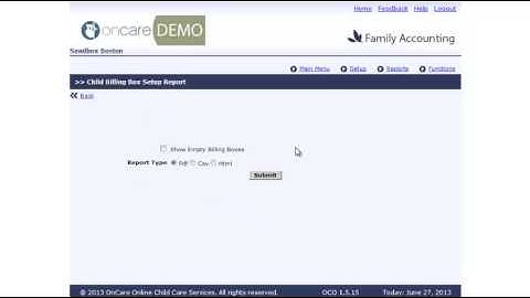 Batch Billing Box Setup Report