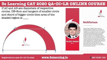 Common Diameter : Must Do Question : Geometry for CAT MBA Exams - Amiya Sir