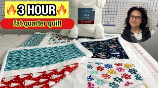 Make a  Fast Fat Quarter Quilt ~ 3 Hour Quilt ~ Hand Tied Quilt