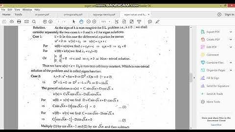 Eigenvalues and Eigenfunctions of SL System //MM-I//By M.Adnan Anwar