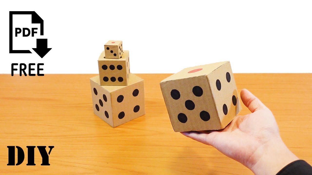 かんたん ダンボールでサイコロの作り方 How To Make A Cardboard Dice Youtube