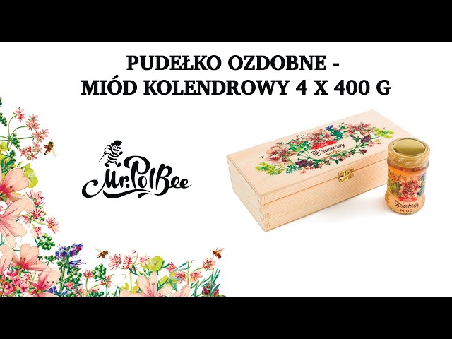 Miód kolendrowy w ozdobnym opakowaniu 4x0,4 kg