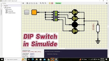 How to use DIP switch in simulide | Simulation of a DIP switch component in simulide