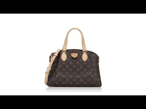 LOUIS VUITTON Rivoli PM Monogram Canvas Shoulder Bag Brown