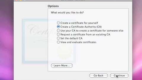 33. Certificate Assistant - Leopard Server