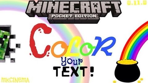 MCPE [0.11]-Colored Text Tutorial(MKRCINEMA)