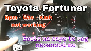 Toyota Fortuner Dashboard /panel gauge black out issue|| Rpm -gas -kmh not working