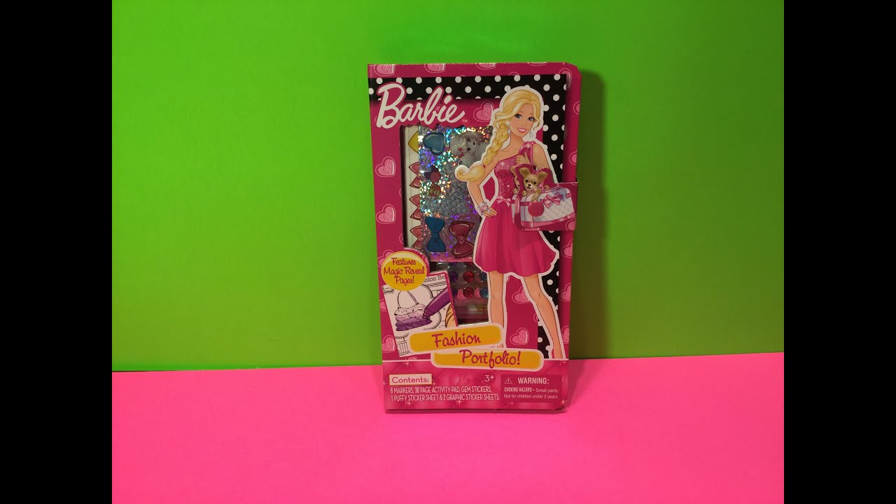 Barbie Fashion Portfolio Featuring Magic Reveal Pages New