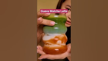 Guava Matcha LATTE- Better than Strawberry?? #matcha #guava #traderjoes #matchalatte