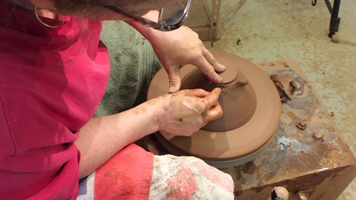 Cindy Clarke Pottery Trimming Bowls on the Potter'...