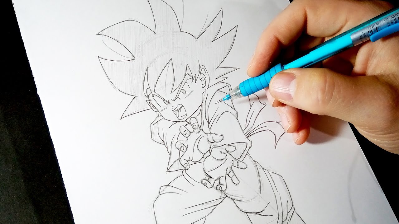 ⏰TIEMPO REAL / Cómo Dibujar a Goten / TUTORIAL PASO A PASO/ How To Draw  Goten /Dibu House - thptnganamst.edu.vn