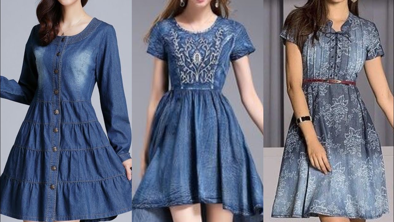 fashionable amarican style denim skater dress ideas 2020/fabulous denim