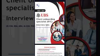 #Ubs client onboarding specialist KYC interview questions and Answers PDF  #Kyc #clientonboarding