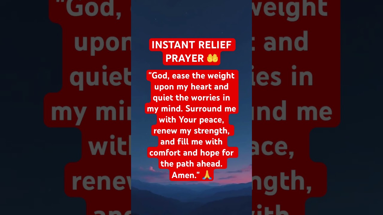 INSTANT RELIEF PRAYER 