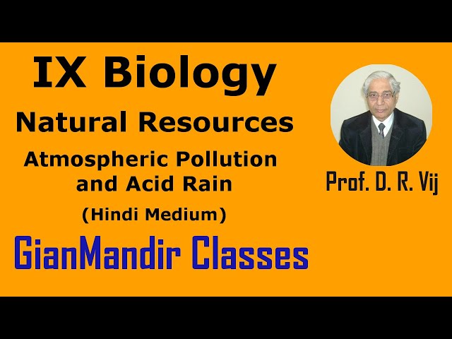 IX Biology | Natural Resources | Atmospheric Pollution and Acid Rain (Hindi Medium) by Ruchi Ma'am